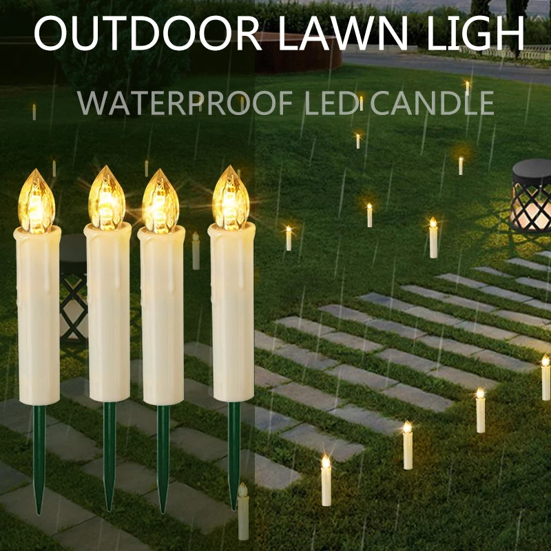 10/20/30/40PCS Candle Light Timer Remote Home Decor świeca Sztuczne bezpłomieniowe świece ledowe Wodoodporne świece bożonarodzeniowe Hurtownia