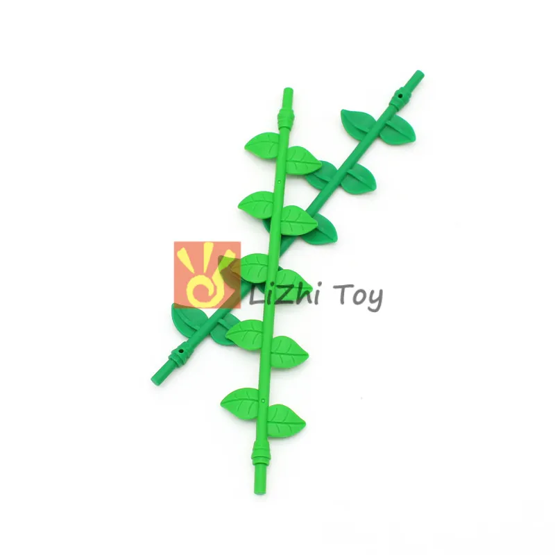 Moc Plant Vine with Leaves 16L Garden Timbo 16981 DIY Enlighten Building Blocks Bricks Parts Compatible with Assembles Particles