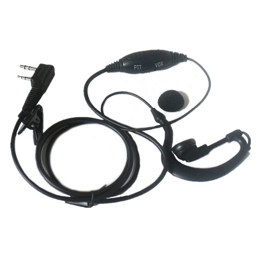 

10xG shape Ear hook Headset Earpiece Security VOX/PTT Mic For Kenwood 2/Two Way Radio 2-PIN TH TK SERIES TH-G71A TK-2100