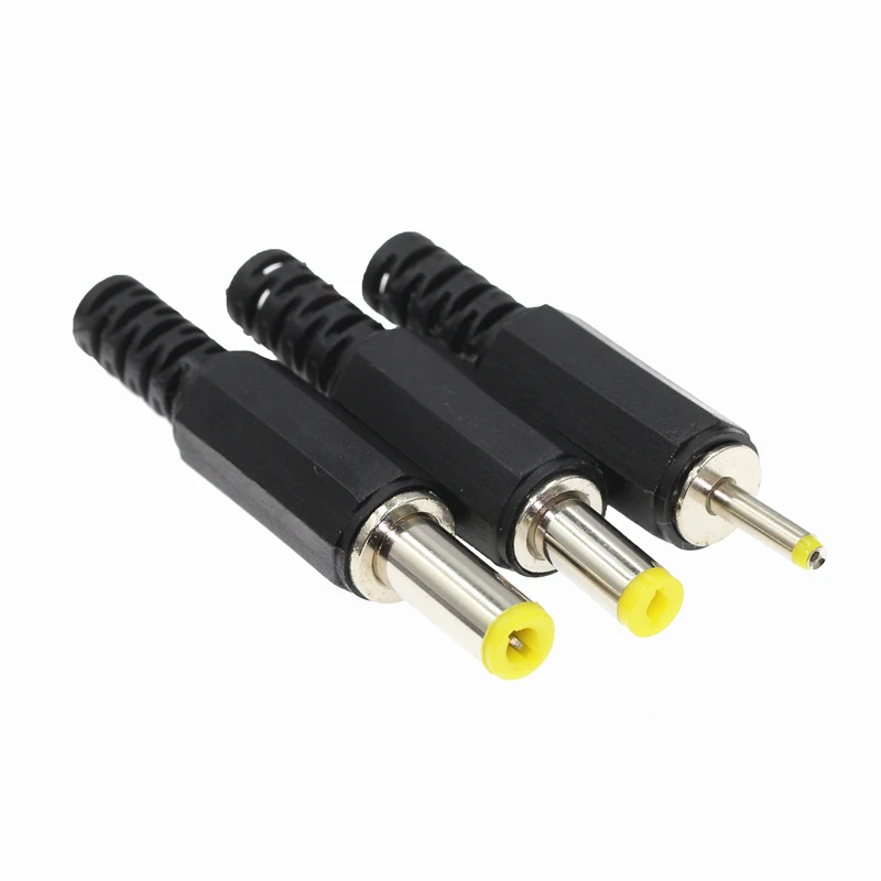10Pcs DC Power Male Plug Jack Adapter Male 5.5x2.1mm 5.5x2.5mm 3.5x1.0mm 3.5x1.3mm 6.3x3.0mm 3.5x1.1mm