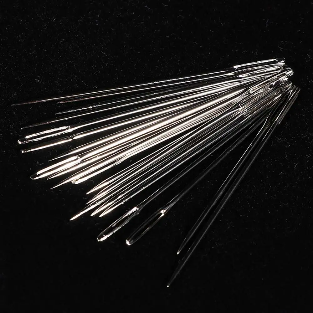 20pc/box Stainless Large Eye Needles Embroidery Cross Stitch Knitting Yarn Sewing Hand Crochet Hook Set DIY Craft Tools