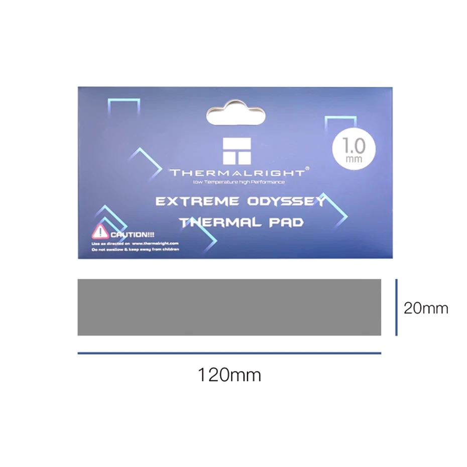 Охлаждающая силиконовая прокладка Thermalright для графического процессора 12,8 Вт/MK x 20 мм, непроводящая прокладка, оригинальная охлаждающая силиконовая прокладка