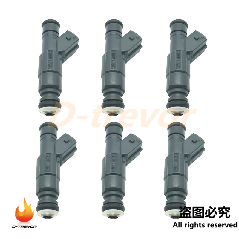 6PCS OEM 0280156050 Fuel Injector Nozzle For Geely Xiali N3 Chana Hafei FAW