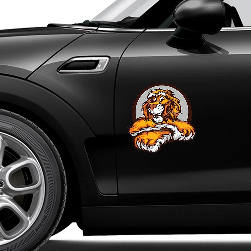 Small Town Friendly Lion Mascot Vinyl Sticker Car Sticker Car Exterior Decoration Laptop Exterior Decoration