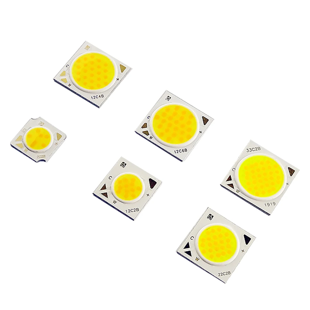 10pcs/lot 1311 1917 Cob LED Chip Two Color Temperature Lamp Beads 7w 12w 24w 36w Adjustment RA80 Light Source For Downlight