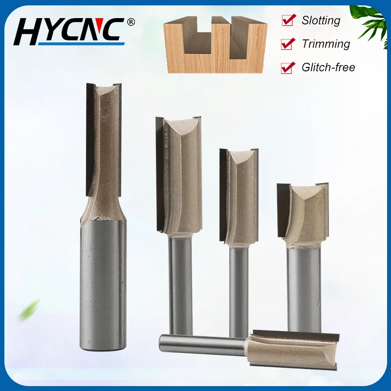 2 peças 1/4 "1/2" haste 2 lâminas faca reta ferramenta para trabalhar madeira para corte de madeira fresas de topo de carboneto de tungstênio