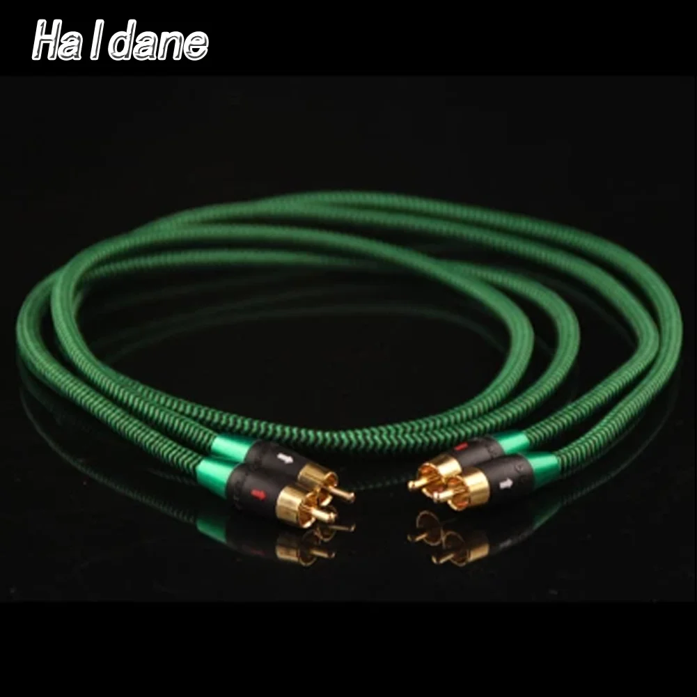 

Haldane Pair Green HIFI Gold Plated RCA Plug AQ-HIEND Audio Cable CD Amplifier Player Speaker RCA Interconnect Cable