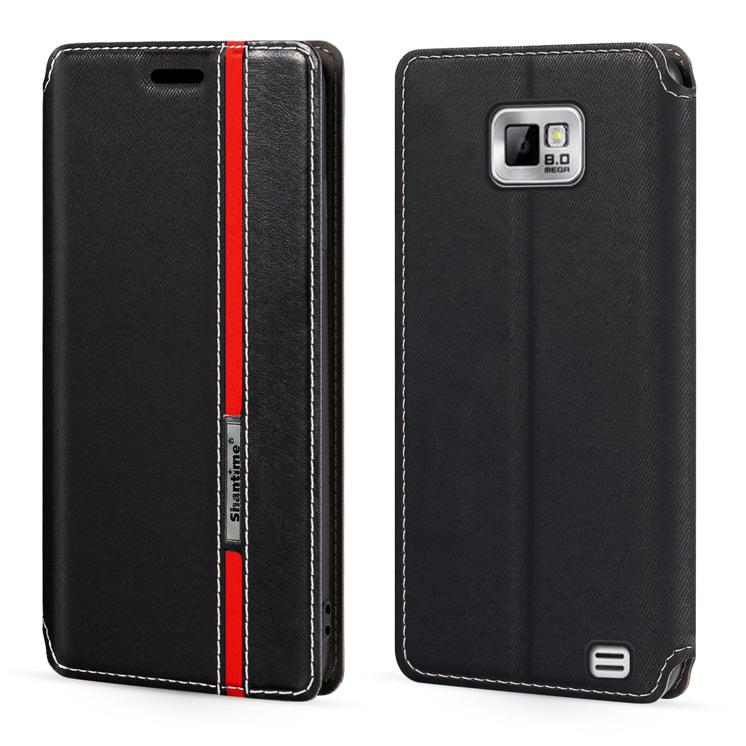 For Samsung Galaxy S2 i9100 Case Fashion Multicolor Magnetic Closure Leather Flip Case Cover with Card Holder 4.3 inches