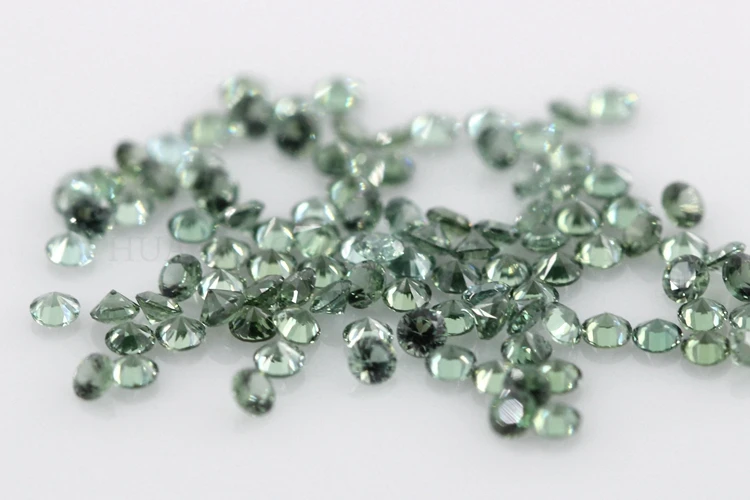 5A Synthetischer Spinell Grün-Blauer Stein Mehrfarbig 2,0~12mm Größe Runder Brillantschliff Für Schmuck – Detail 1