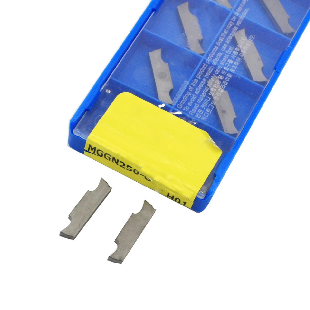 Mggn250 g h01 ferramentas de giro, ferramentas de alta qualidade de fresa de metal duro, processamento de ranhuramento para corte de espuma de liga de alumínio cnc com 10 peças