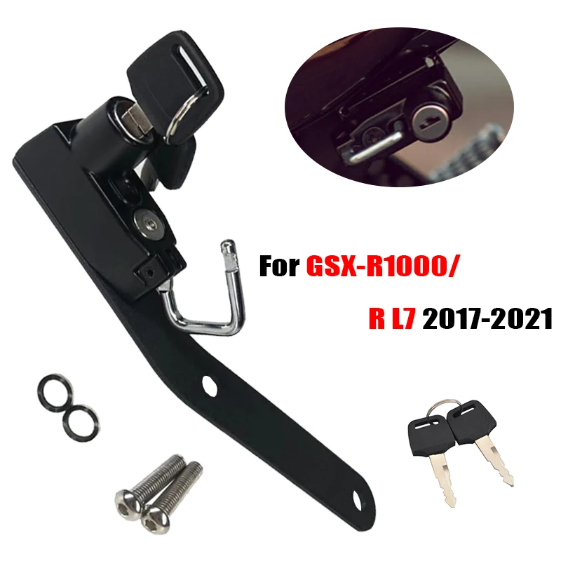 

Motorcycle Helmet Lock Kit Aluminum Anti-theft Security With 2 Keys Fit For SUZUKI GSX-R1000/R L7 GSXR1000 2017-2021 2019 2020