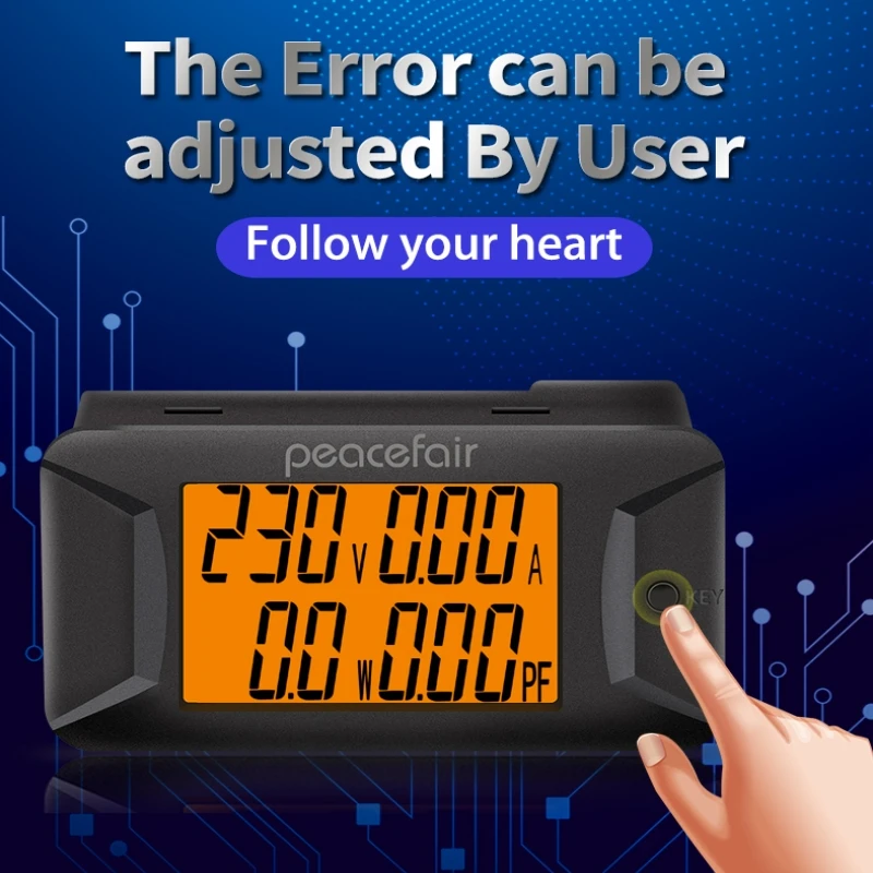مقياس الجهد الرقمي ، مقياس التيار الكهربائي ، عامل الطاقة ، الفولتميتر ، مقياس التيار الكهربائي ، التيار المتردد 40-400 فولت ، 110 فولت ، 220 فولت ، 100 أمبير