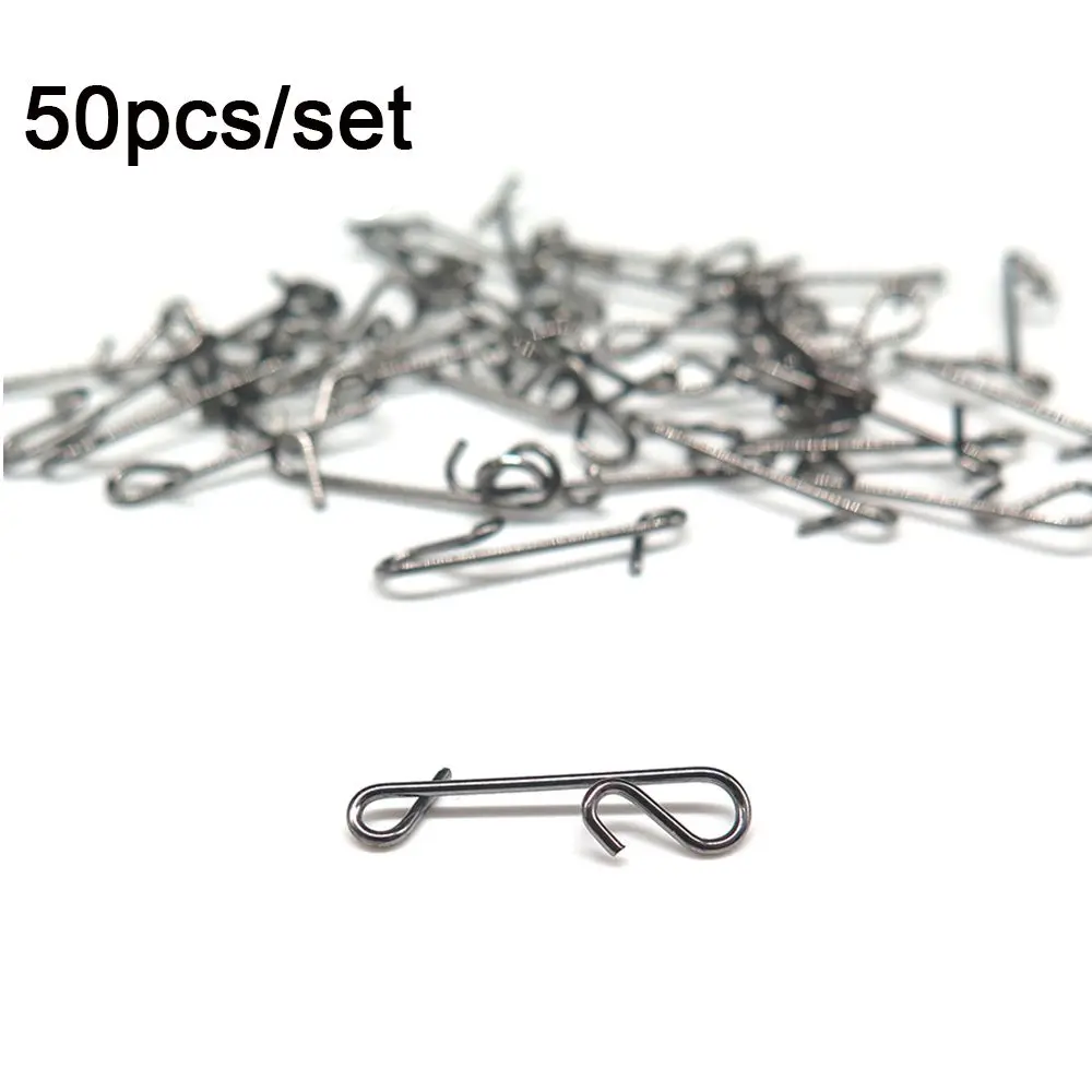 

50 pcs Hot Portable Line tackle Stainless Steel Fishing Hanging Snap Barrel Swivel Fast lock Connector