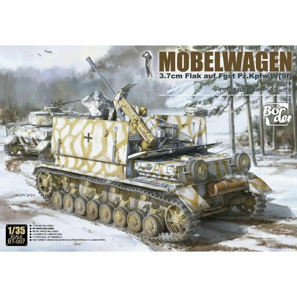 

Border BT-007 1/35 Mobelwagen 3.7cm Flak auf Fgst Pz.Kpfw lv(sf) - Scale Model Kit