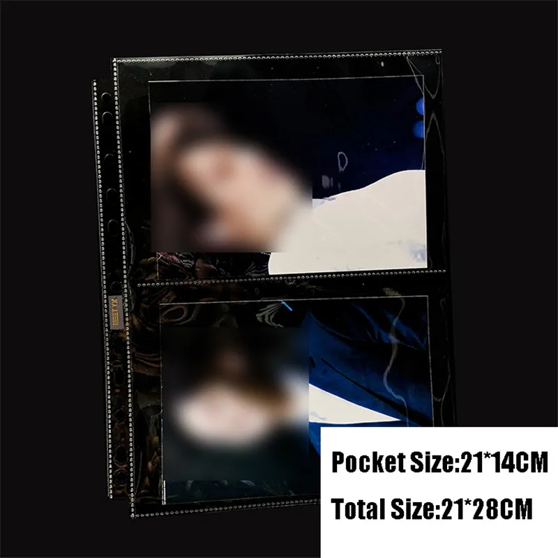 20 parça A4 çoklu formatlar 11 delikli yumuşak net fotoğraf albümü sayfası büyülü para birimi toplama oyunu yıldız posta kartı bağlayıcı