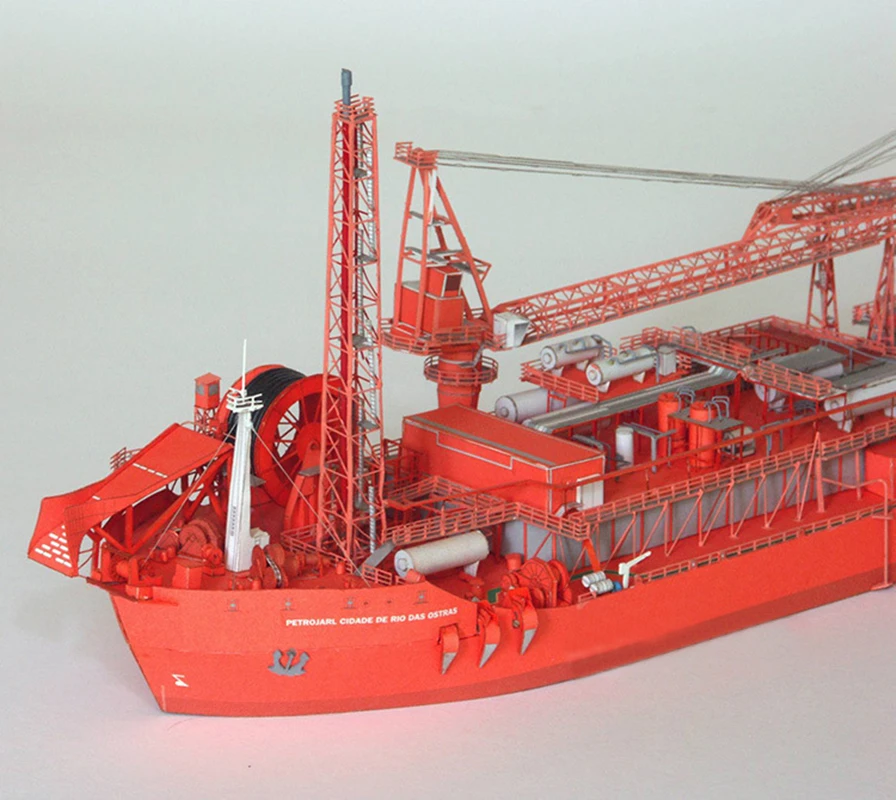 1:400 Norwegian FPSO Offshore Floating 3D Production Storage Tanker Paper Model Ship Model Handmade DIY Paper Art Desk Home Dcor