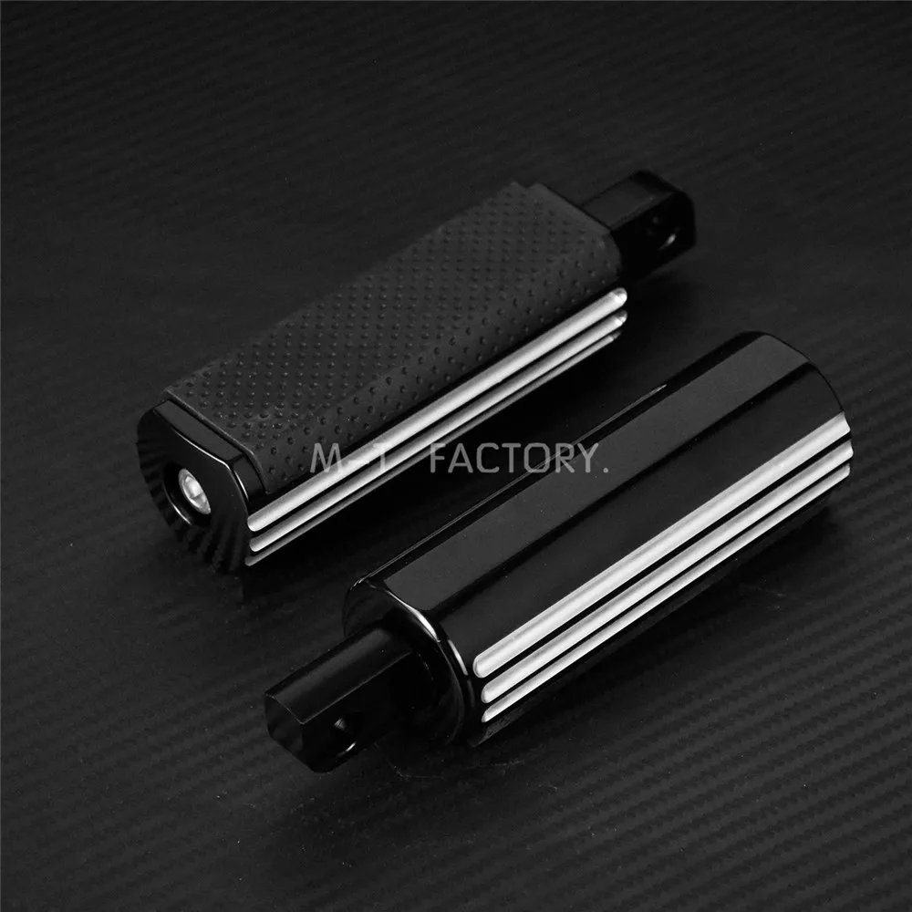 Motorcycle Defiance Footpegs Black Foot Peg Male Footrests Pedal For Harley Sportster Touring Softail XL 883 1200 Road Glide FLS