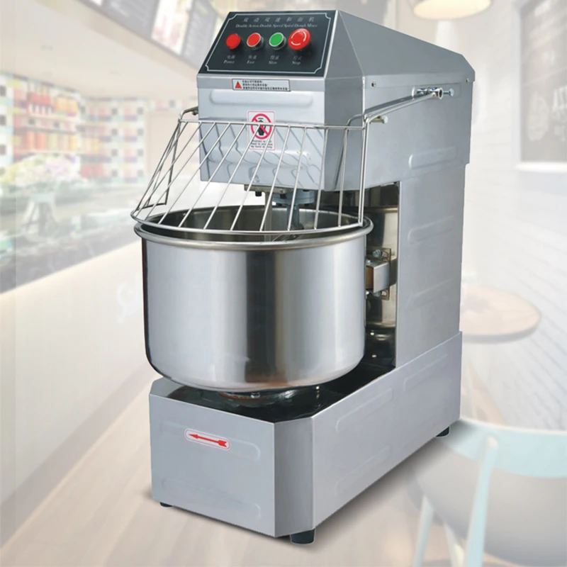 Máquina automática de aço inoxidável do chef do misturador da massa da dobro-ação comercial 20 kg da dobro-velocidade