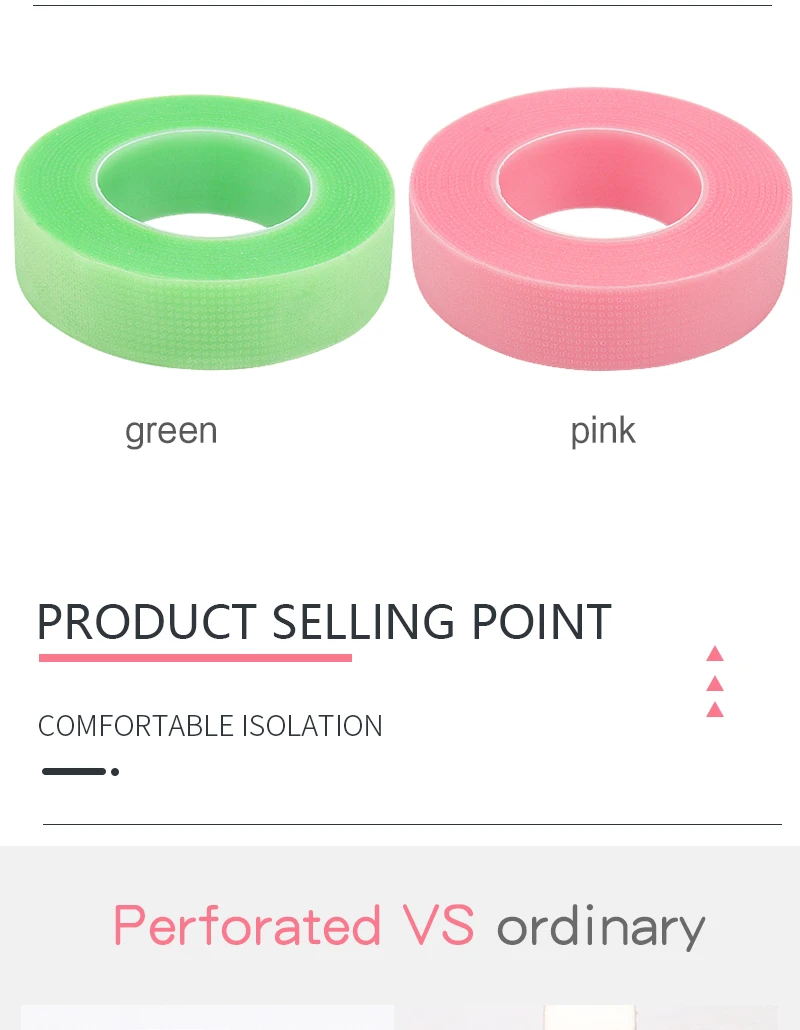 5 Rollen bunte Wimpernverlängerungs-Tapes, weiches, medizinisches, atmungsaktives PE-Klebeband für falsche Wimpern, Patches und Make-up-Tools – Detail 3
