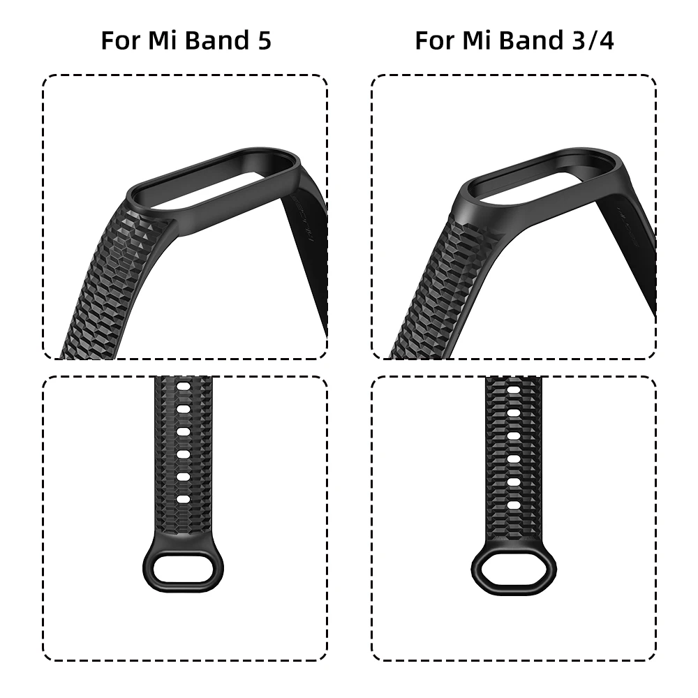 For Xiaomi Mi Band 5 4 3 StrapTranslucent Silicone Bracelet Mi Bend 4 Belt Xiomi Correas Miband 3 Opaska Pulseira Wristbands