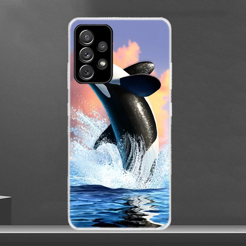 Sea Orcinus Orca Phone Case For Samsung Galaxy A71 A51 A41 A31 A21S A11 A70 A50 A40 A30 A20E A10S A20S A6 A7 A8 A9 + Soft Cover