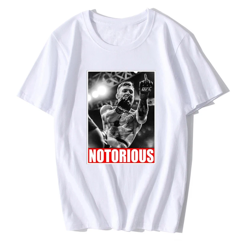 Conor McGregor Notorious Men Fan T-shirt Funny Design Black Fashion Streetwear Tee Cool Shirt Homme Funny T Shirts