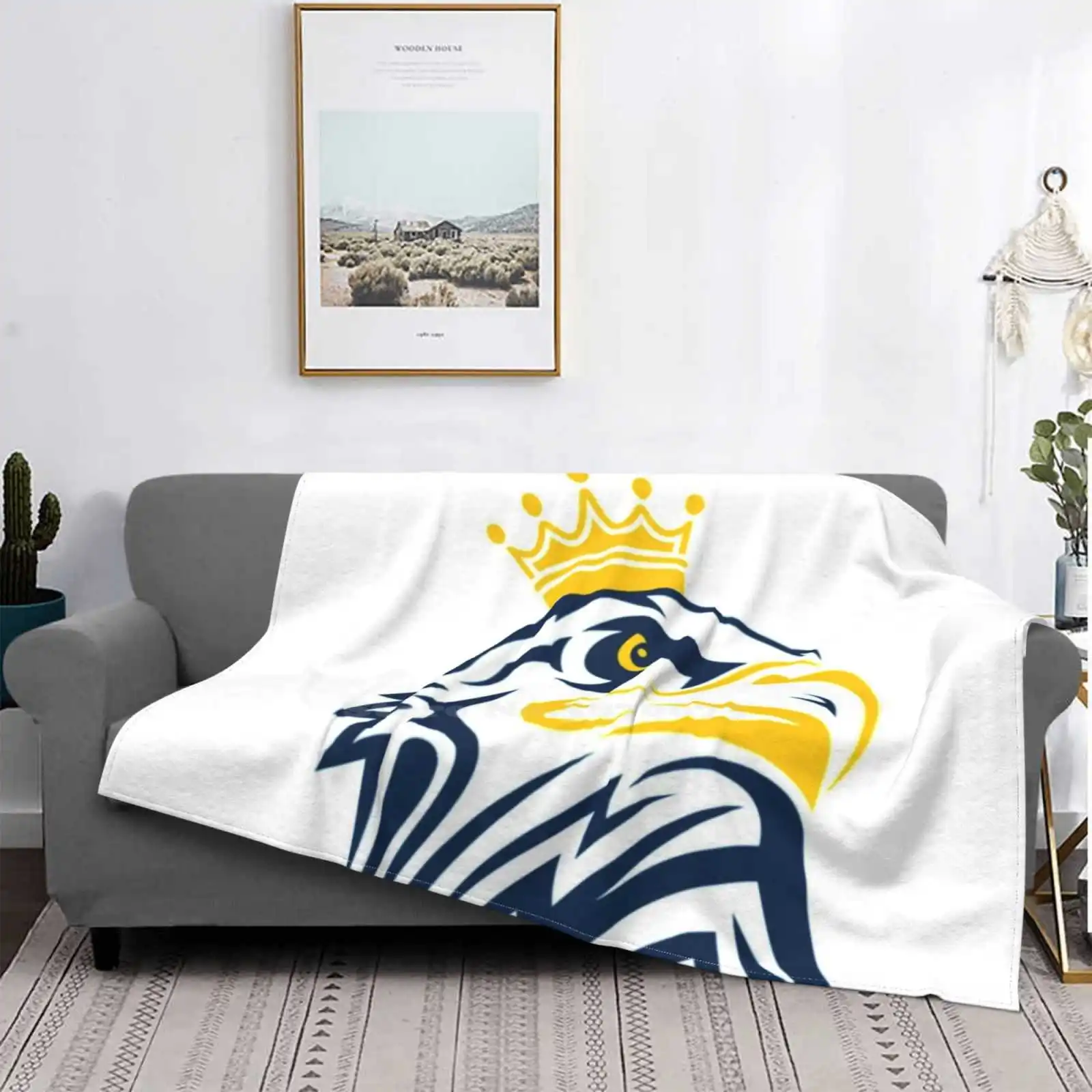 

Madrid King Of Design Latest Super Soft Warm Light Thin Blanket Eagle Birds King Luxury Golden Cool Design Cute New Style Best