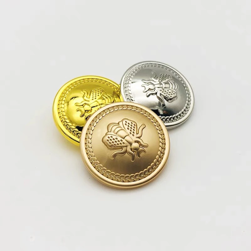 Golden Metal Snap Buttons für Kleidung, Bienen muster, Näh zubehör, Verzierungen für Mantel und Jacke, 20mm, Heißer Verkauf