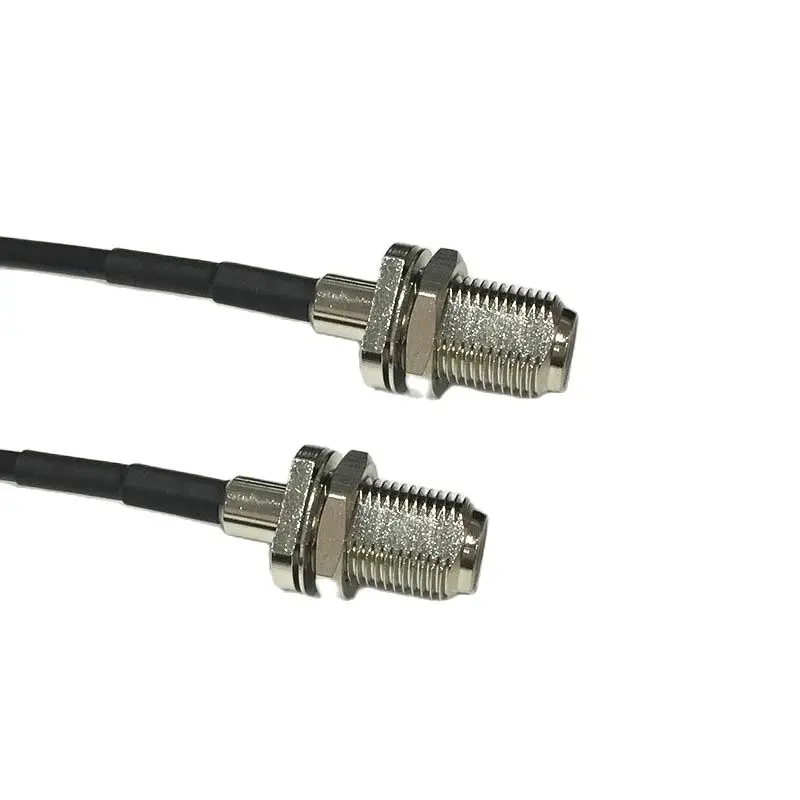 New F Female Jack to F Female Connector RG174 Coaxial Cable Pigtail 20CM 8