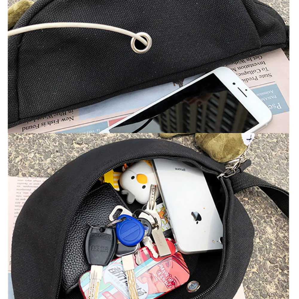 Unisex Banana Waist Bag Shoulder Bag Multifunctional Chest Bag Messenger Bag Fitness Cartoon Friends Printing Pattern Series