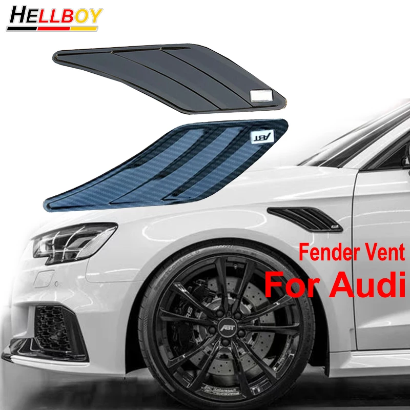 Carbon Car Air Vent Side Fender Trim Sticker For AUDI A3 8V S3 RS3 A4 B8 Sline S4 RS4 A5 A6 A7 Q2 Q3 Q5 Q7 R8 TT S1 Accessories