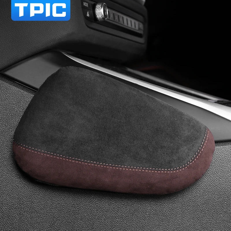 TPIC ALCANTARA Universal Car Leg Knee Cushion Pad Thigh Support Car Seat Soft Pillow Protector Knee Pad Interior Accessories