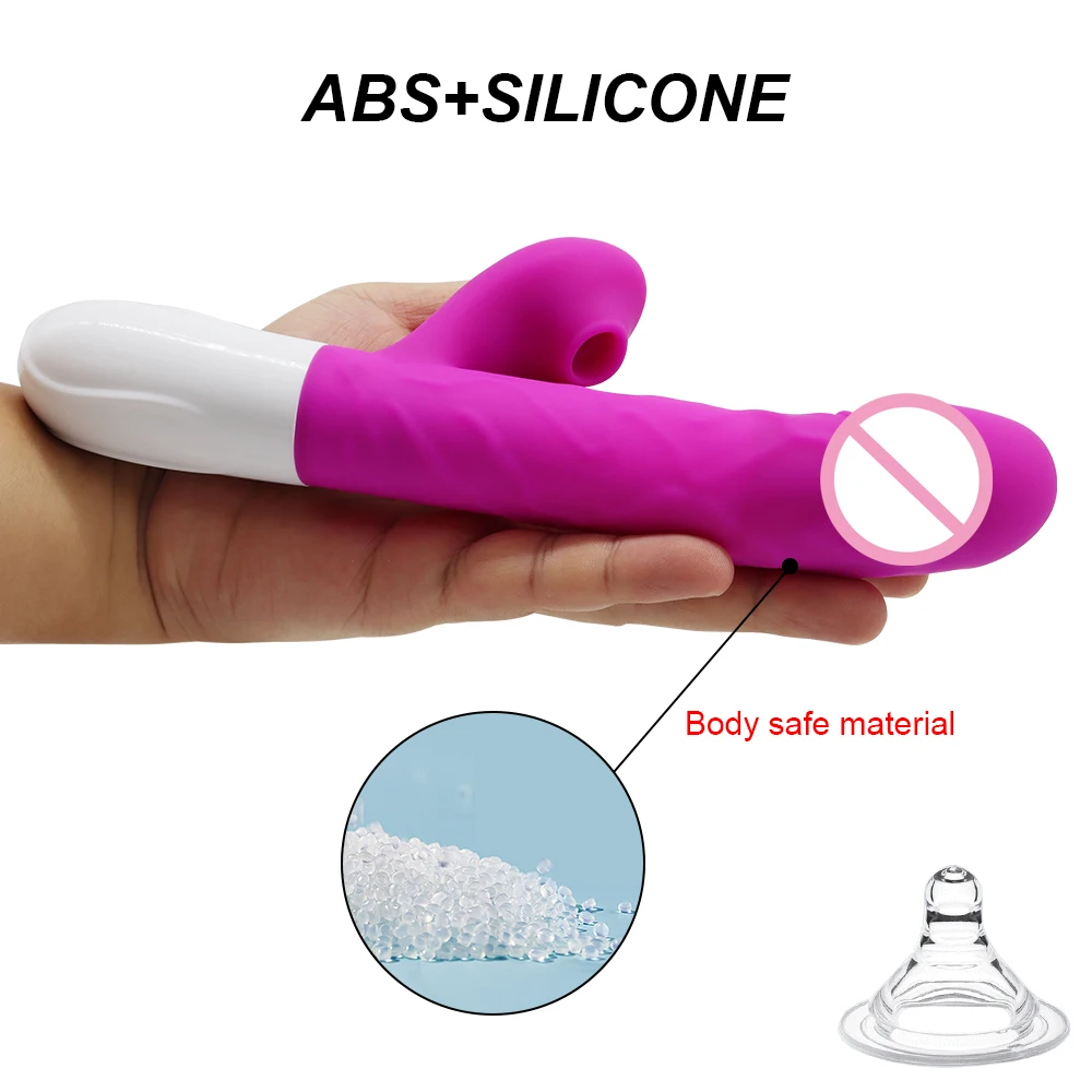 4 IN 1 Thrusting Sucking Rabbit Vibrator Sex Toy for Women Heating Telescopic 360° Rotating Dildo G Spot Massager Anal Vibrator