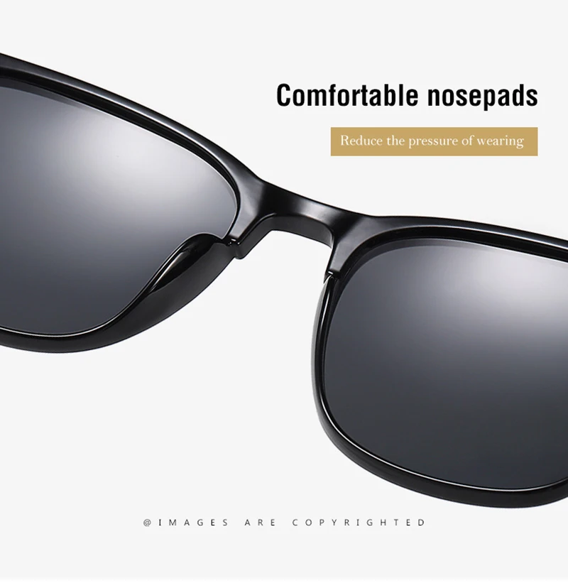 Mode quadratische polarisierte Sonnenbrille Männer Frauen klassische Niet Sonnenbrille für Männer hochwertige Anti-Blend-Fahr schirme – Detail 7