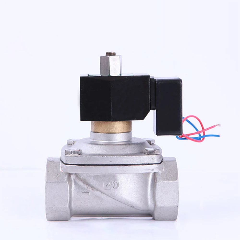 DN40 Normally Open Energy saving Solenoid Valve Water Stainless Steel 1-1/2