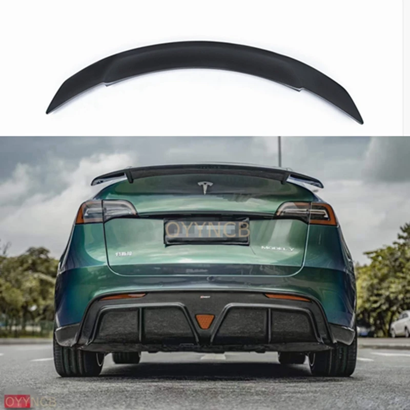 2017-2021 RT Style spoiler suitable for Tesla Model Y high-quality real carbon fiber rear spoiler trunk lid auto parts