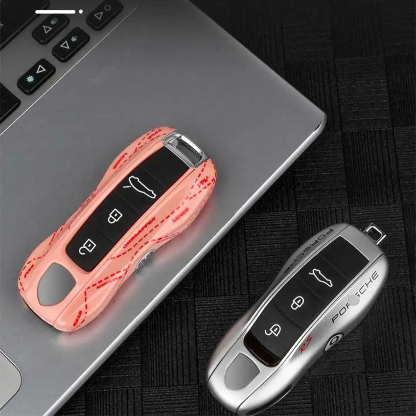 Car Key case Decorative Shell For Porsche Cayenne Panamera 911 Macan Carman Boxster Keyless Remote Case Side Shell Cap