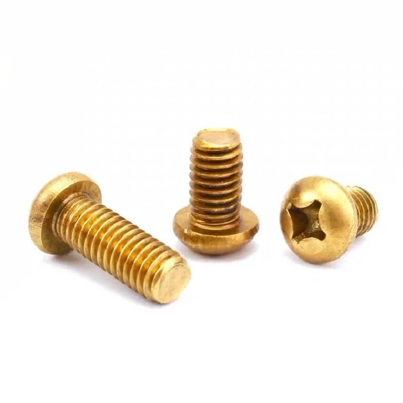 

200/100PCS ISO7045 DIN7985 GB818 M2 M2.5 M3 M4 Copper Machine Screws Phillips Machine Pan Head Brass Screws