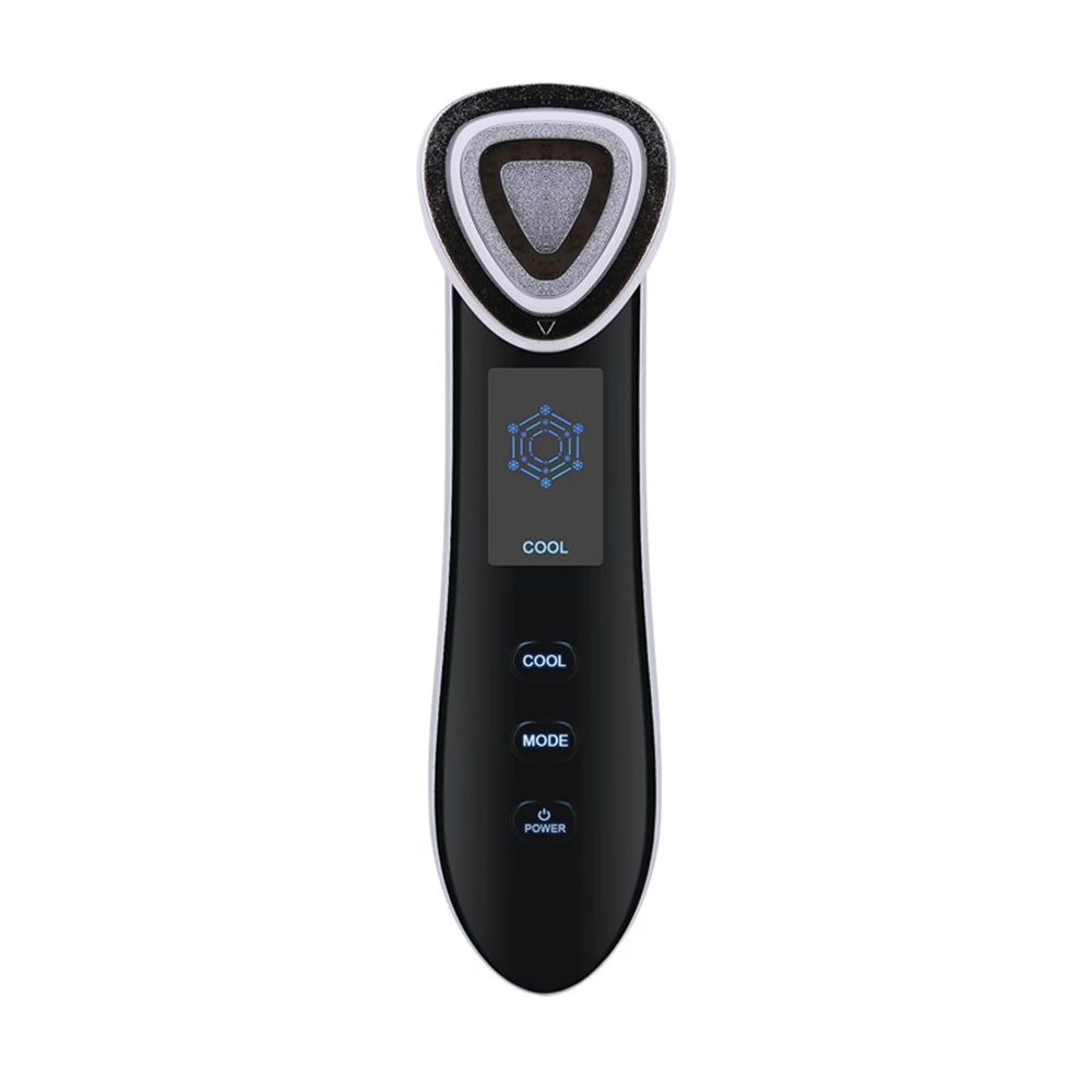 AOKO Rechargeable LED EMS  Beauty Machine Ion Beauty Device Cooling Hammer Face Lift Skin Tighten Skin Rejuvenat Facial Massager