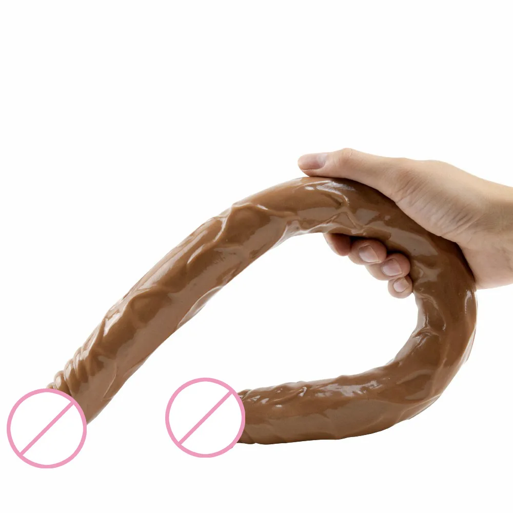 HOWOSEX Super long double dildo toys for adults Flexible Soft  Vagina Anal Women Gay Lesbian Ended Dong Penis Artificial Penis