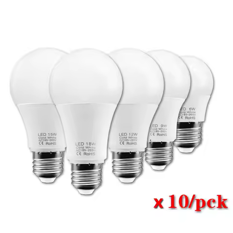 10pcs E27 LED Light Bulbs 220V 240V 18W 15W 12W 9W 6W 3W Spotlight Bulb LED Lamp Lampada Bombillas Lamparas For Home Table Lamp