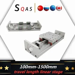 HLTNC CNC kit linear stage travel length 100mm-1500mm suit for Nema23 Nema34 SFU1605 SFU1610 HGR20 linear guide for CNC parts