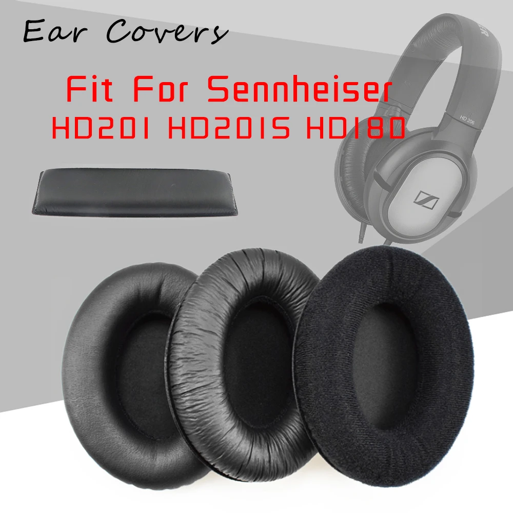 Ear Pads For Sennheiser Earpads HD201 HD201S HD180 Headphone Headpad Ear pads Replacement Headset Ear Pad PU Leather Sponge Foam