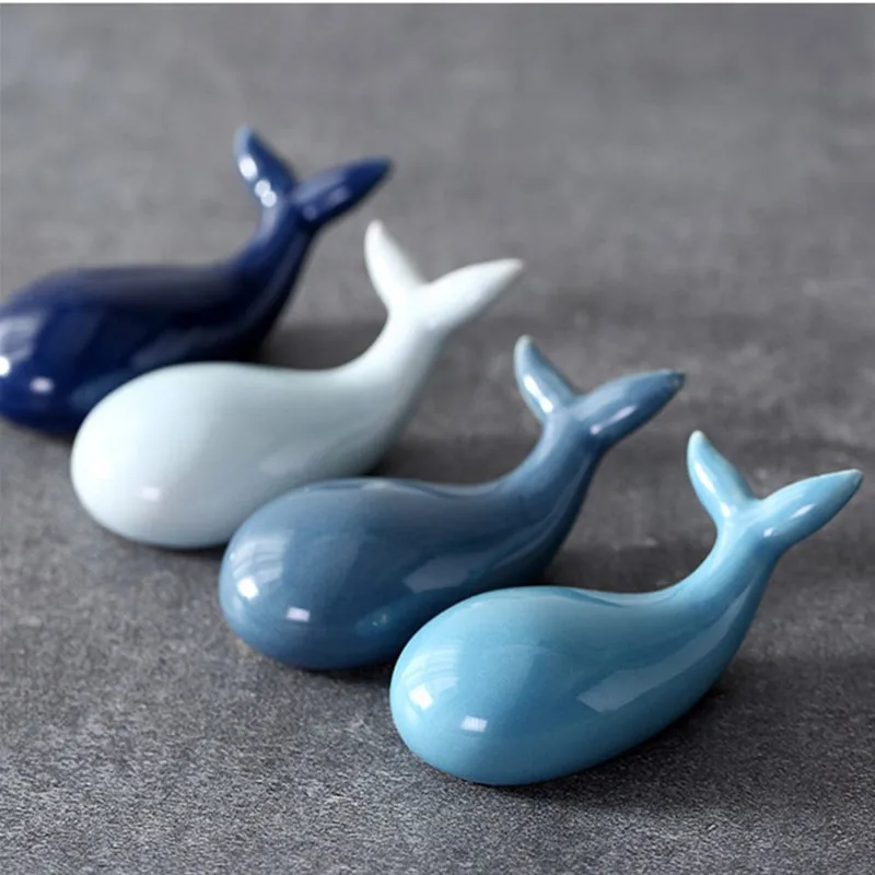 4 Colors Available Cute Whale Shaped Chopsticks Holder Japanese Ceramic Household Spoon Fork Holder Stand Home Table Decoration