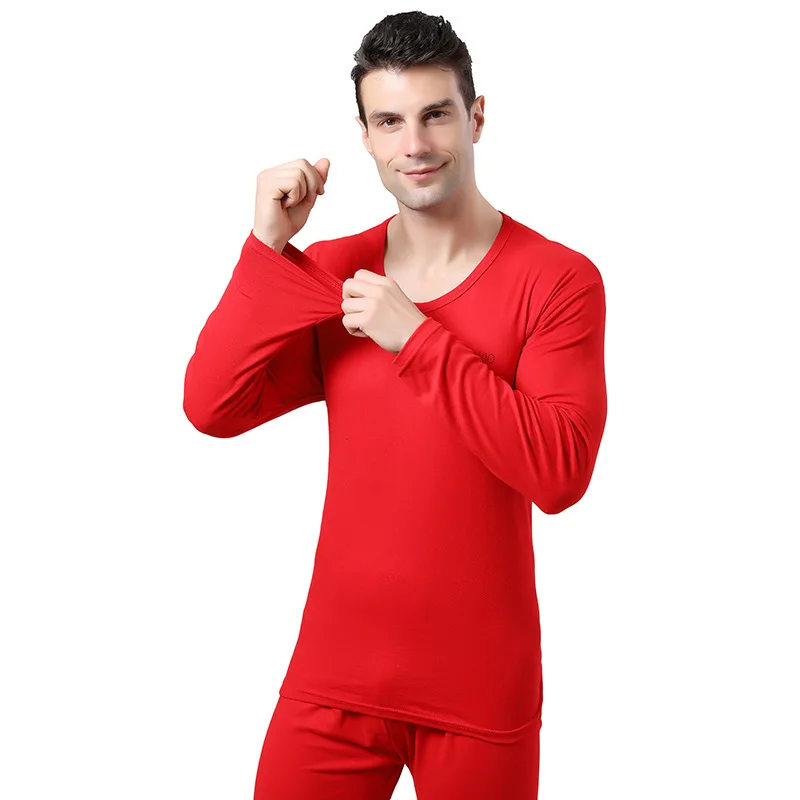 Plus Size Men's Underwears Sets Autumn Winter Thermal Underwear Set Mens Stretch Cotton Long Sleeve Long Johns Male Clothing