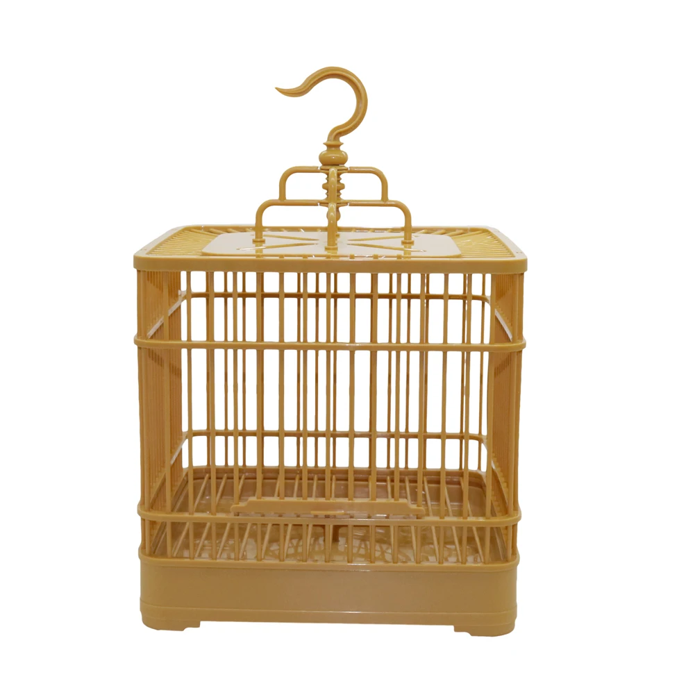 Assembly Bird Cage With Feeder And Waterer Small Pet Bird Full Set Of Plastic Bird House Thrush Parrot Cage 23x23x22cm