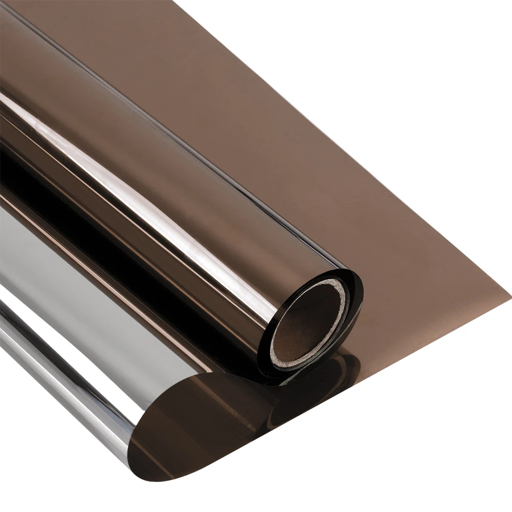 

Sunice 100cm*500cm Bronze Silver Window Tint Film High Reflective One Way Mirror Pravicy Stickers Daytime privacy glass sticker