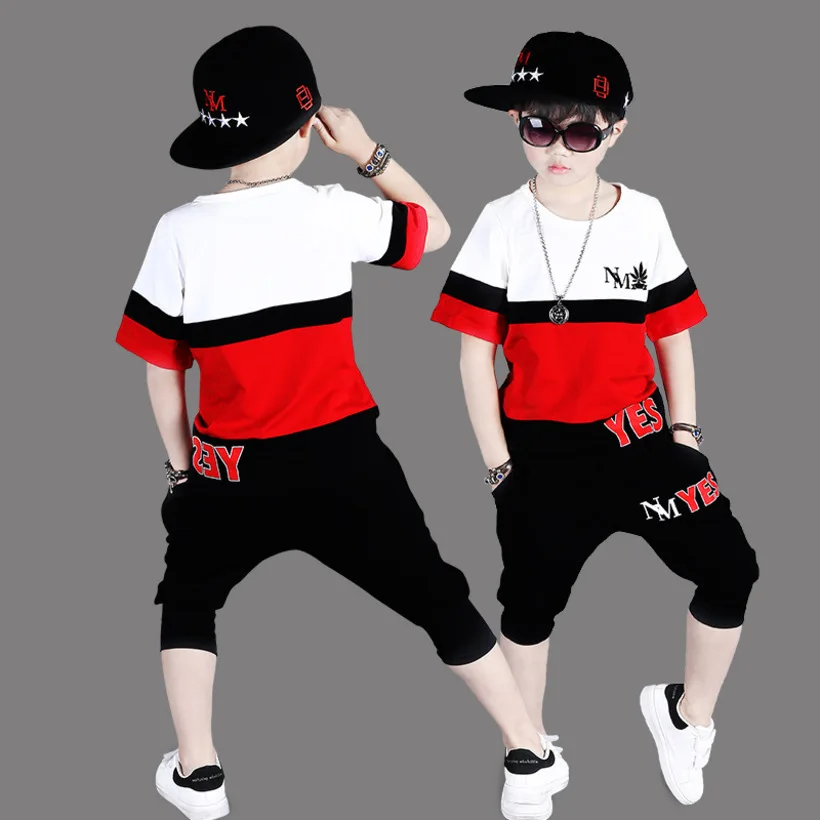 2022 New Boys Summer Sets Brand Kids Tracksuit Casual Boys Clothes Set Handsome Boys Set Vetement Enfant Garcon Cool Sport Suit