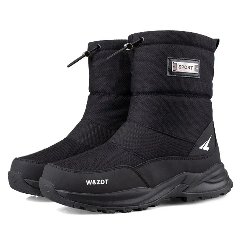 Winter Hohe Stiefel für Mann Im Freien Reise Schnee Stiefel Zipper Non-Slip Baumwolle Schuhe Männer Plus Samt Warm Halten casual Schuhe Männlichen 45