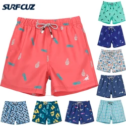 SURFCUZ Boys Swim Shorts Quick Dry Beachwear Boys Bathing Suit Swimwear Beach Shorts Swimming Trunks For Children 3-12 Years